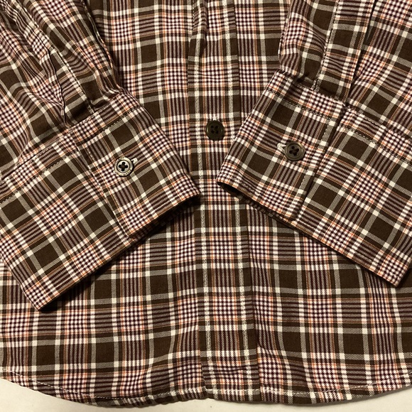 Hugo Boss Men’s Slim Fit Plaid Button Up Shirt Brown Long Sleeve - Picture 7 of 11